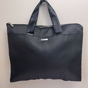Giorgio Armani Parfums NEW Tech Briefcase iPad Folio Bag Nylon Pocket Zip Logo